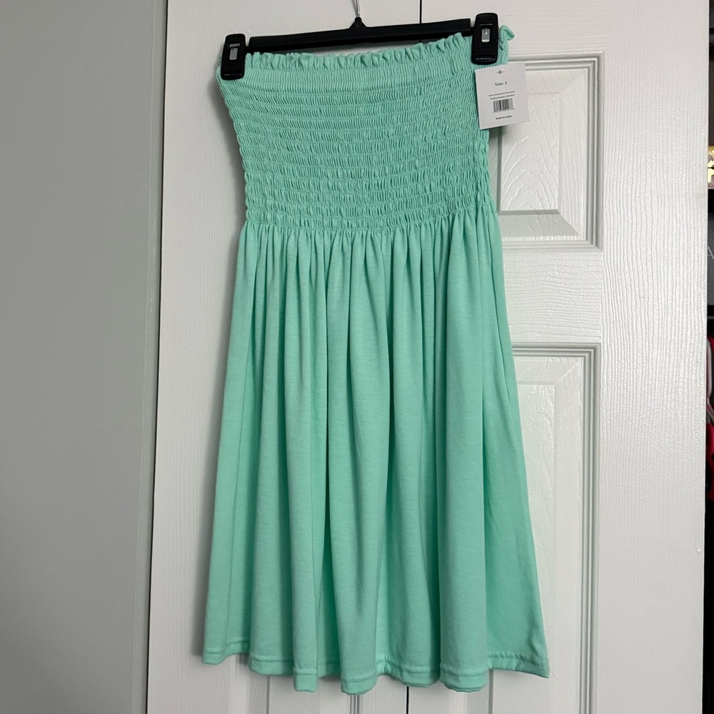 Mint Green Women's Strapless Dress